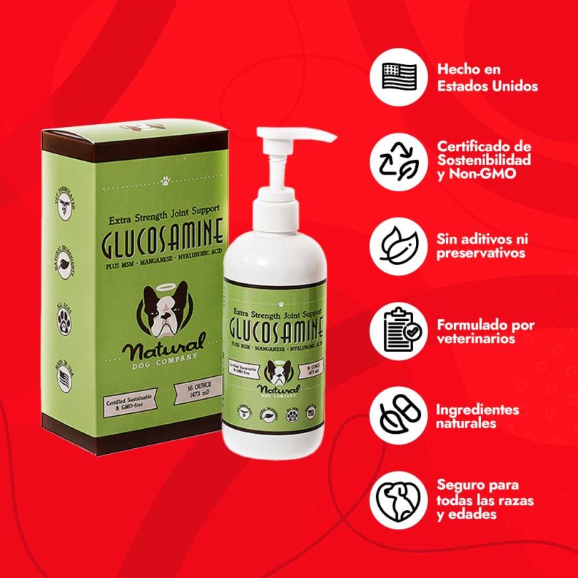 Características de la glucosamina para perros vendida en Dogytoon.